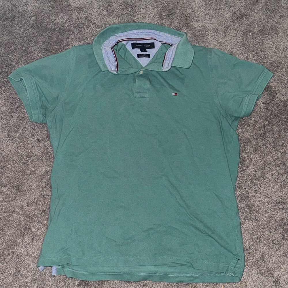 Tommy Hilfiger Teal Slim Fit Polo